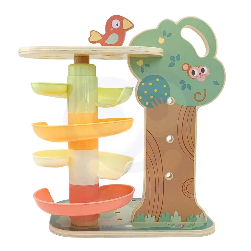 WOOPIE GREEN Drzewko Aktywności Kulodrom Montessori 4w1 - zabawki-dla-dziewczynki