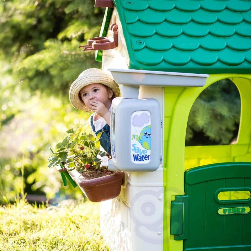 FEBER Domek Domek ogrodowy Eco Karmnik Segregacja Odpadów Imitacja Panelu Słonecznego - zabawki-dla-dziewczynki