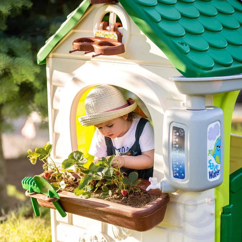 FEBER Domek Domek ogrodowy Eco Karmnik Segregacja Odpadów Imitacja Panelu Słonecznego - zabawki-dla-dziewczynki
