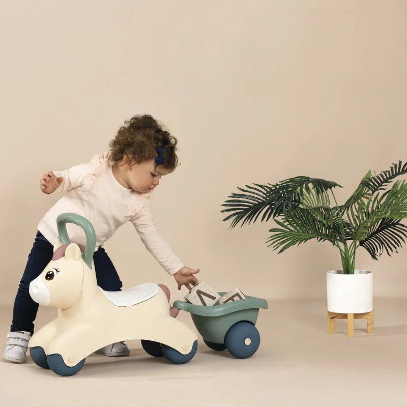 SMOBY Little Pierwszy Jeżdzik Pony Ride-On Kucyk z Przyczepką - zabawki-dla-dziewczynki