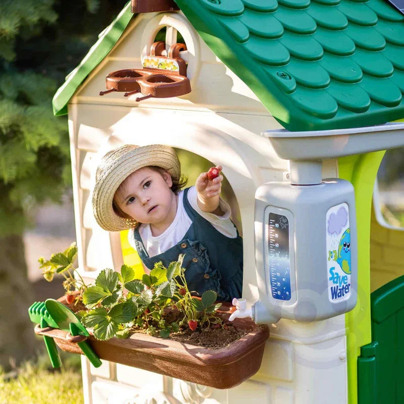 FEBER Domek Domek ogrodowy Eco Karmnik Segregacja Odpadów Imitacja Panelu Słonecznego - zabawki-dla-dziewczynki