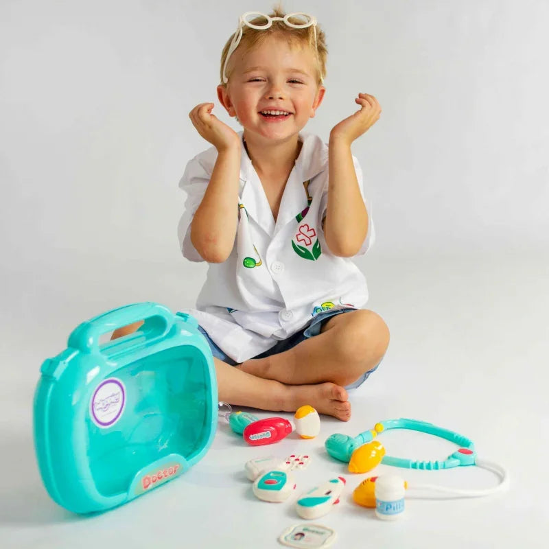 WOOPIE Zestaw Lekarski Mały Lekarza Doktor w Walizce Światło Dźwięk + Akc. - zabawki-dla-dziewczynki