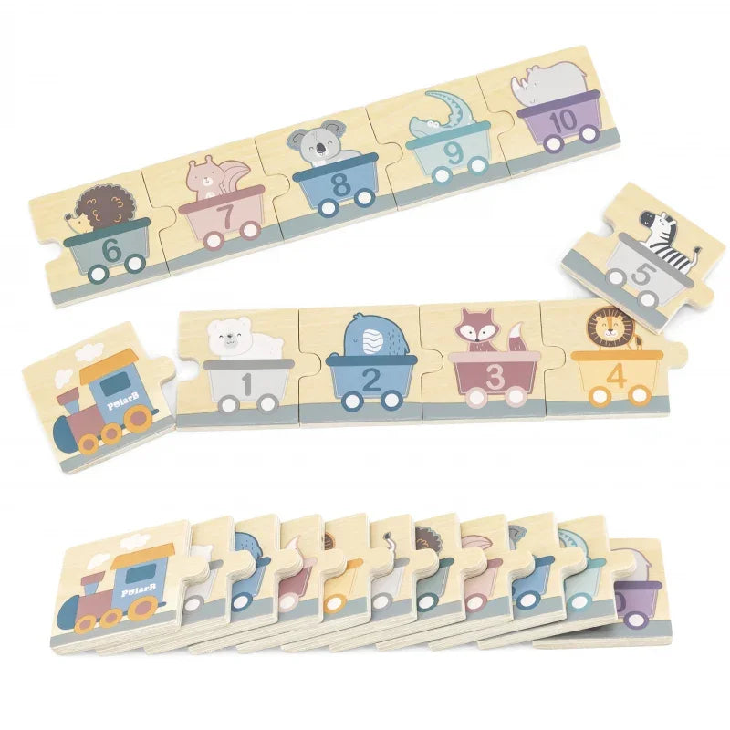 VIGA PolarB Drewniane Puzzle Numeryczne Cyferki Montessori - zabawki-dla-dziewczynki