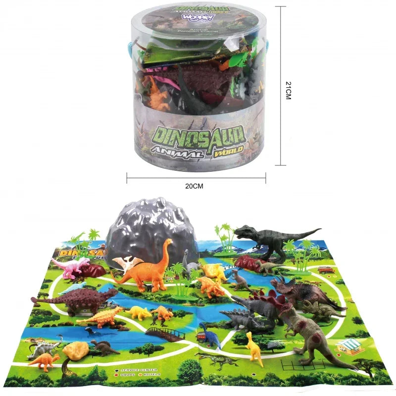 WOOPIE figurki Dinozaury 34 szt. kreatywna zabawa dla przedszkolaka- zabawki-dla-dziewczynki