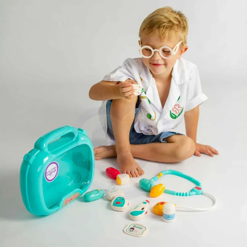 WOOPIE Zestaw Lekarski Mały Lekarza Doktor w Walizce Światło Dźwięk + Akc. - zabawki-dla-dziewczynki