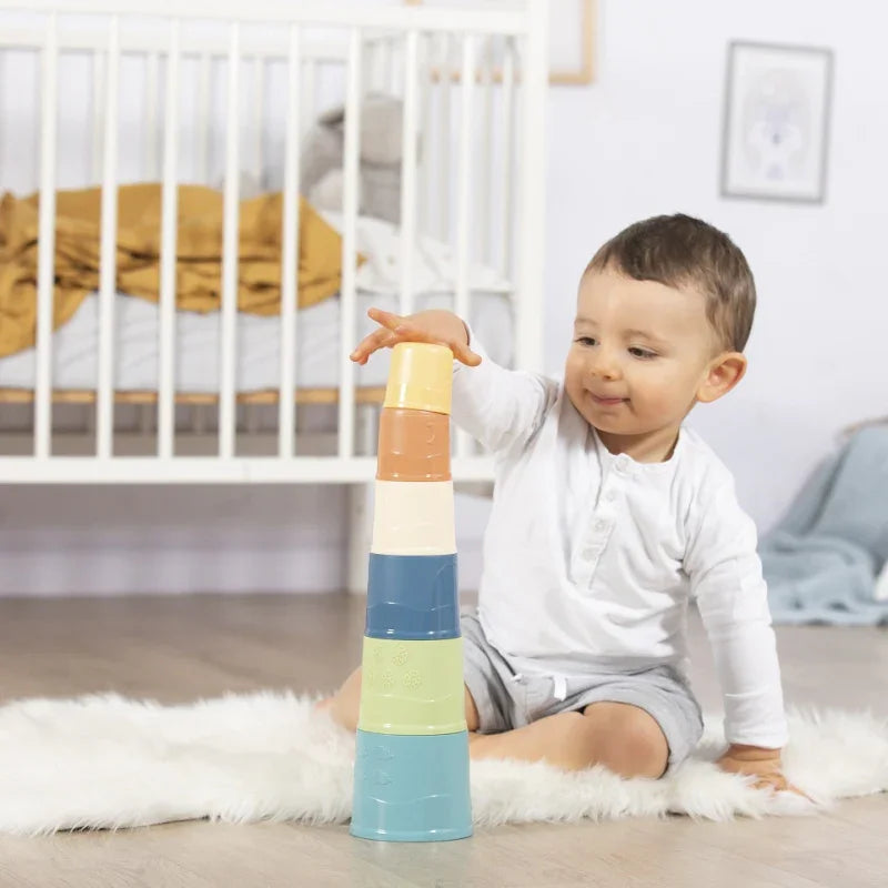 SMOBY Little Green Zestaw Łódka Wieża Sorter Bioplastik - zabawki-dla-dziewczynki