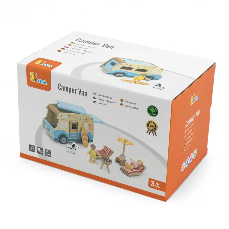 VIGA Drewniany Kamper Plaża - zabawki-dla-dziewczynki