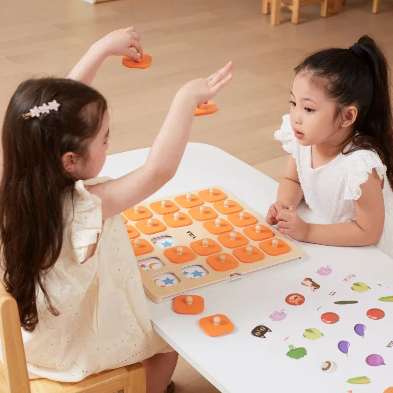 Viga Memory Gra Pamięciowa Zgadnij Obrazki 10 Kart Montessori Duża - zabawki-dla-dziewczynki
