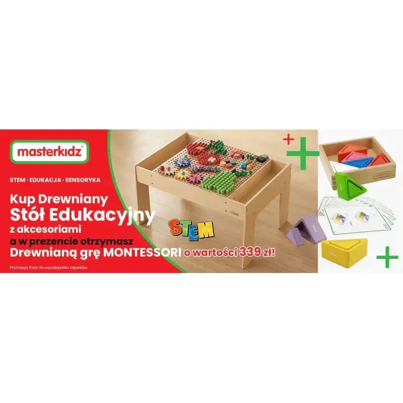 Zestaw edukacyjny MASTERKIDZ Drewniany Stół STEM Wall - zabawki-dla-dziewczynki