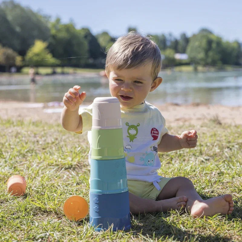 SMOBY Little Green Zestaw Łódka Wieża Sorter Bioplastik - zabawki-dla-dziewczynki