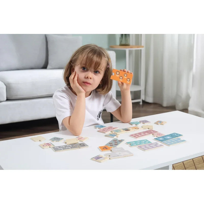 VIGA PolarB Drewniane Puzzle Numeryczne Cyferki Montessori - zabawki-dla-dziewczynki