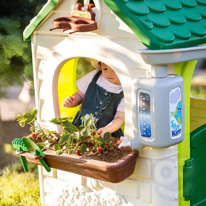 FEBER Domek Domek ogrodowy Eco Karmnik Segregacja Odpadów Imitacja Panelu Słonecznego - zabawki-dla-dziewczynki