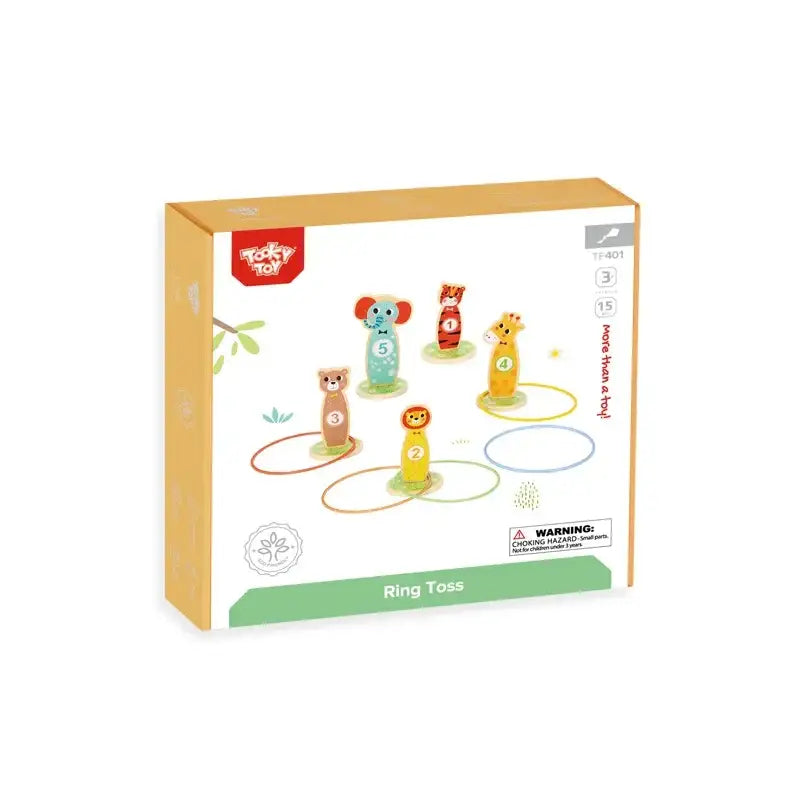 TOOKY TOY Drewniana Gra Rzut do Celu Zwierzątka - zabawki-dla-dziewczynki