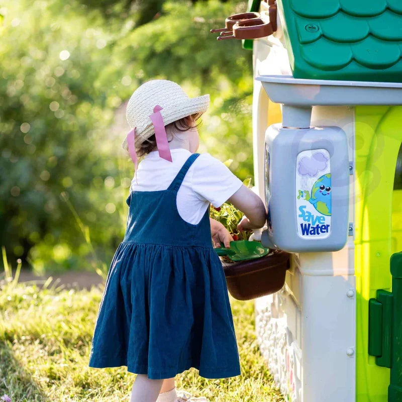 FEBER Domek Domek ogrodowy Eco Karmnik Segregacja Odpadów Imitacja Panelu Słonecznego - zabawki-dla-dziewczynki
