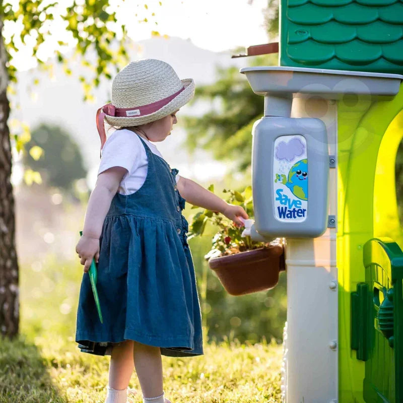 FEBER Domek Domek ogrodowy Eco Karmnik Segregacja Odpadów Imitacja Panelu Słonecznego - zabawki-dla-dziewczynki