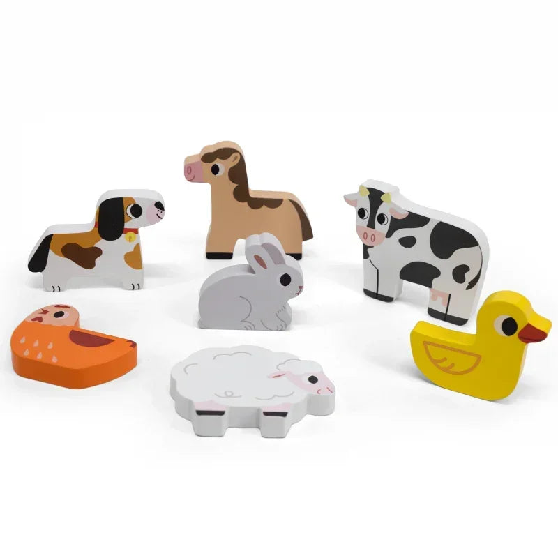 Drewniane Puzzle Układanka Montessori - zabawki-dla-dziewczynki