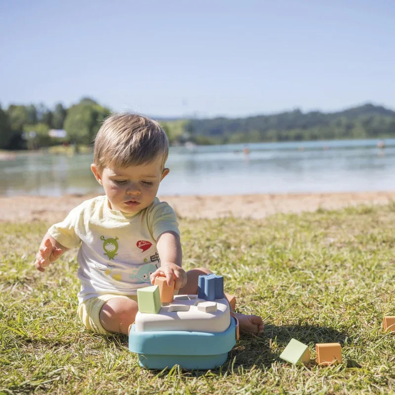 SMOBY Little Green Zestaw Łódka Wieża Sorter Bioplastik - zabawki-dla-dziewczynki