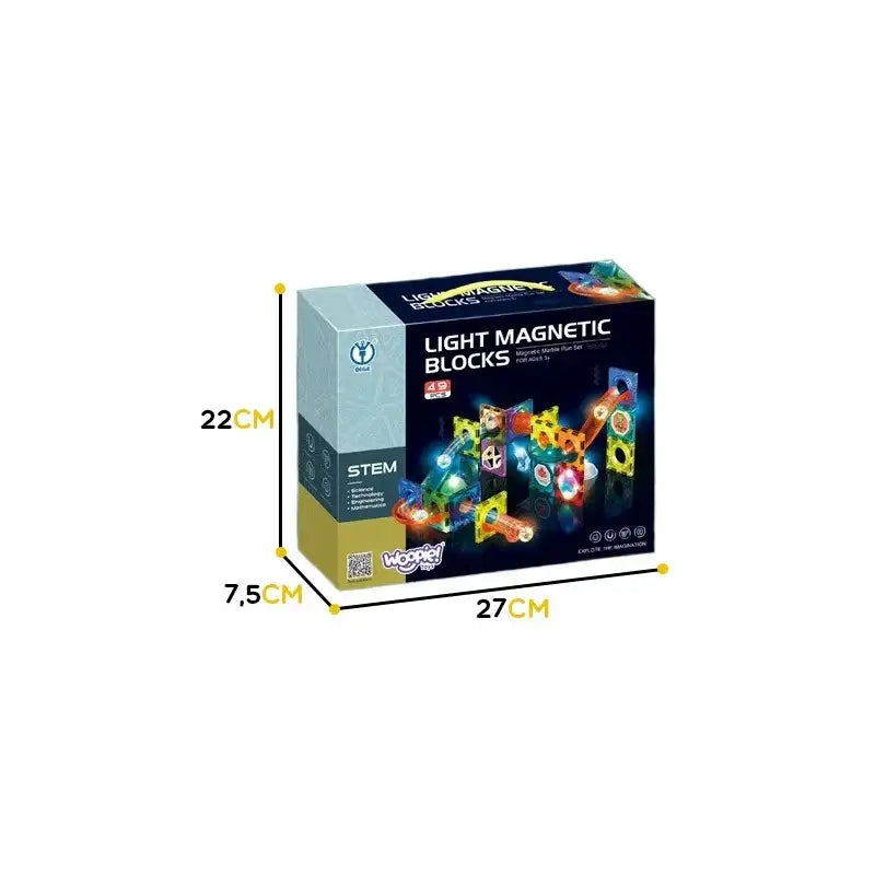 Magnetyczne klocki 3D WOOPIE tor kulkowy - zabawki-dla-dziewczynki