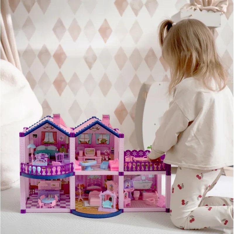 WOOPIE Domek dla Lalek Kucyków PONY FANTASY VILLA 120 el. - zabawki-dla-dziewczynki