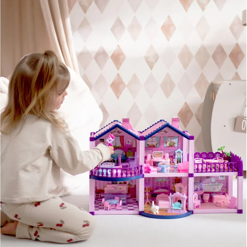 WOOPIE Domek dla Lalek Kucyków PONY FANTASY VILLA 120 el. - zabawki-dla-dziewczynki