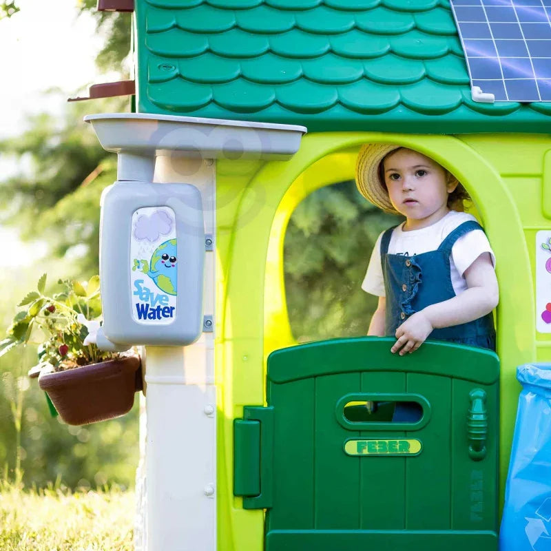 FEBER Domek Domek ogrodowy Eco Karmnik Segregacja Odpadów Imitacja Panelu Słonecznego - zabawki-dla-dziewczynki