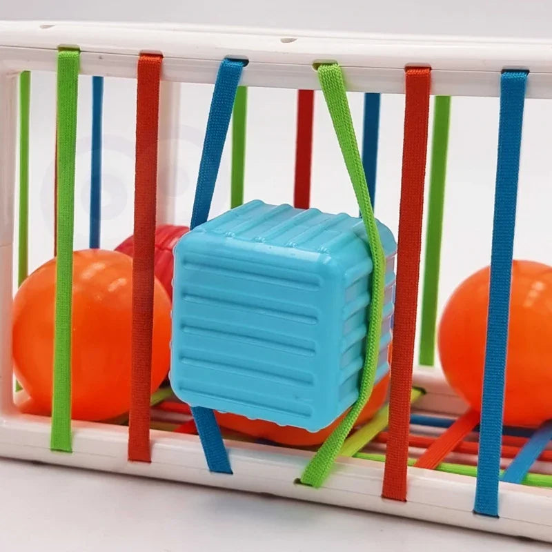WOOPIE BABY Elastyczna Kostka Sensoryczna Sorter dla Dzieci Kolorowe Kształty 13 el. - zabawki-dla-dziewczynki