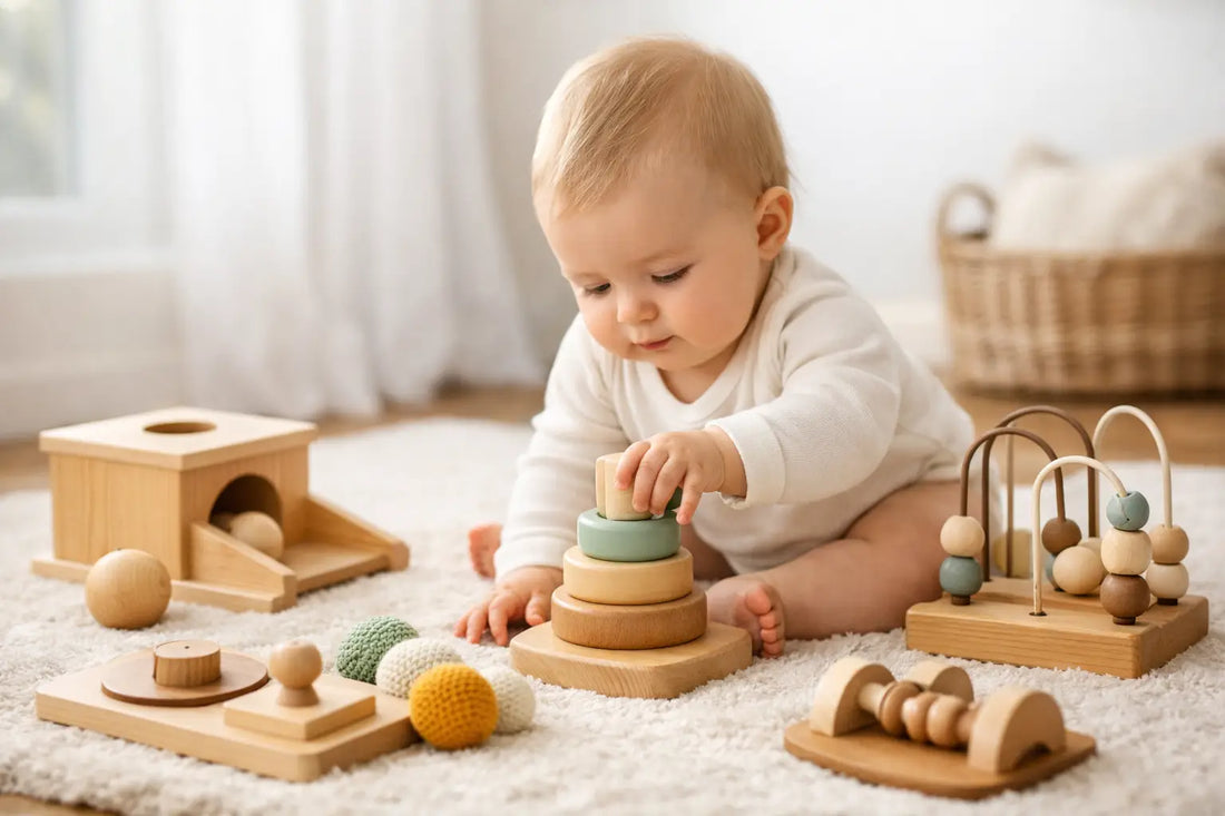 Zabawki Montessori dla niemowlęcia: jak wybrać