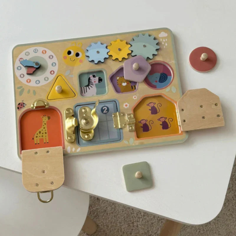 Tablica Manipulacyjna Montessori dla dzieci – rozwijająca zabawka edukacyjna