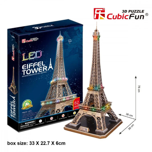 Puzzle 3D Wieża Eiffla (Światło) - zabawki-dla-dziewczynki