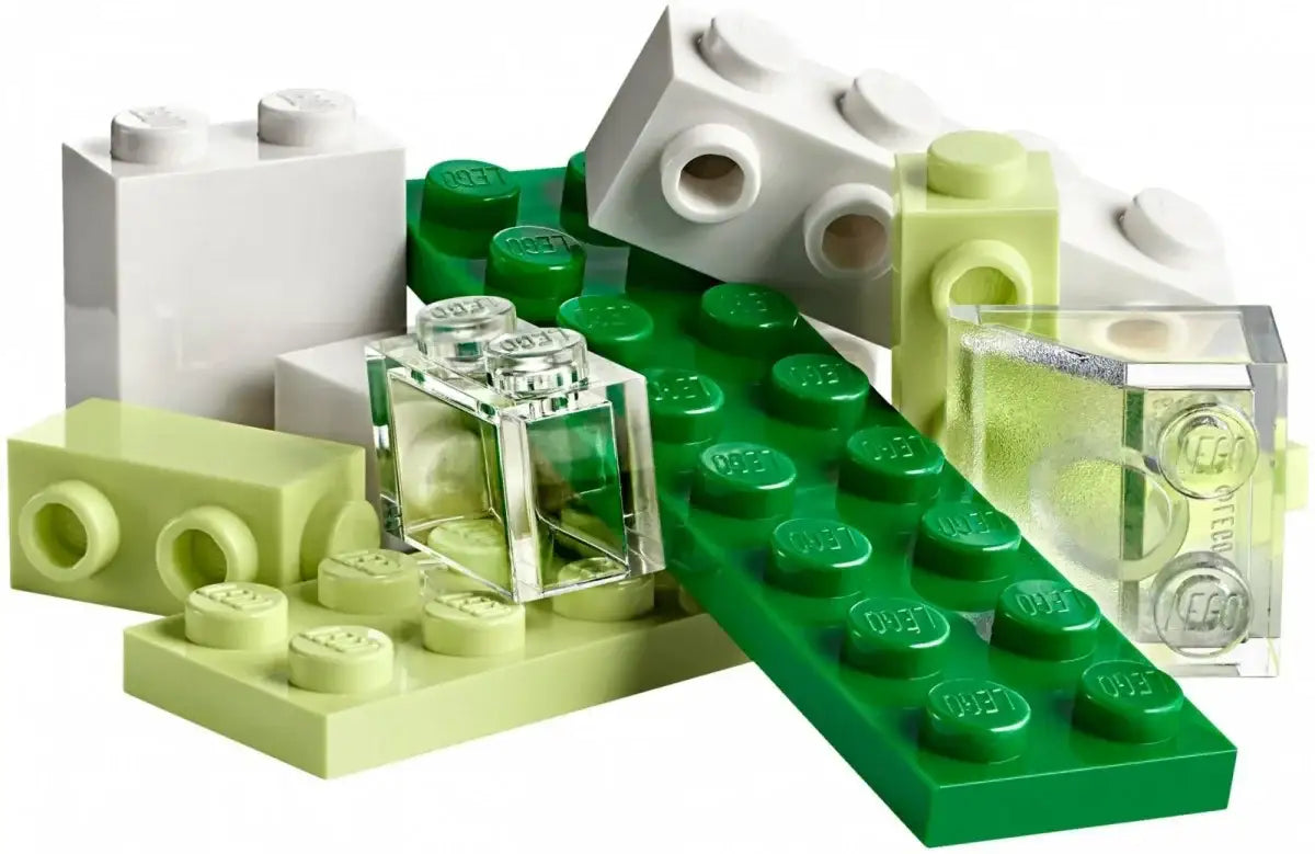 zielone, białe i przezroczyste klocki LEGO zabawki kreatywne dla dziewczynki