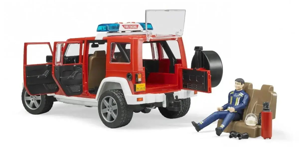 zabawka straż pożarna jeep z figurką strażaka, akcesoria dla dzieci, zabawki kreatywne  - zabawki-dla-dziewczynki