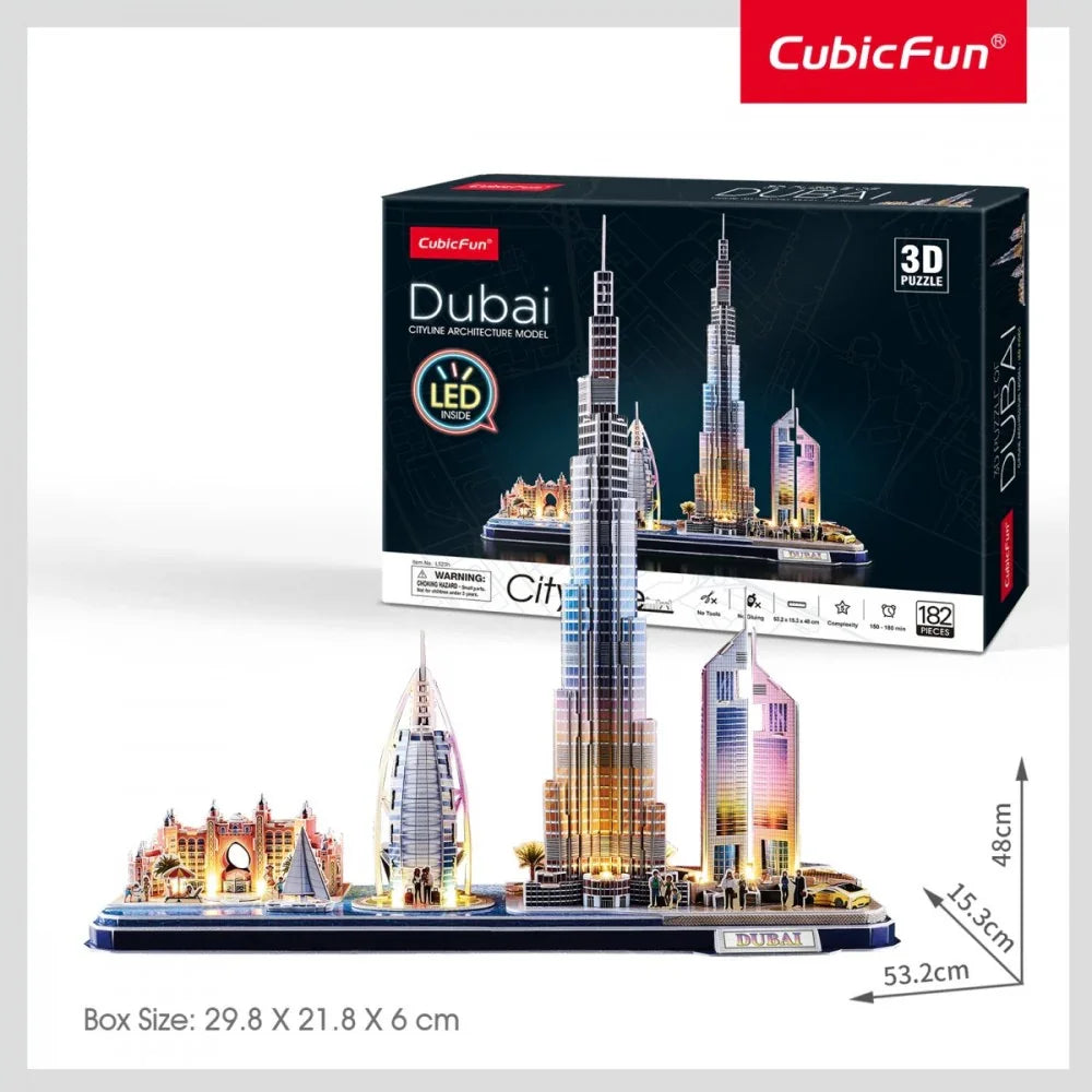 Puzzle 3D LED Dubaj - zabawki-dla-dziewczynki