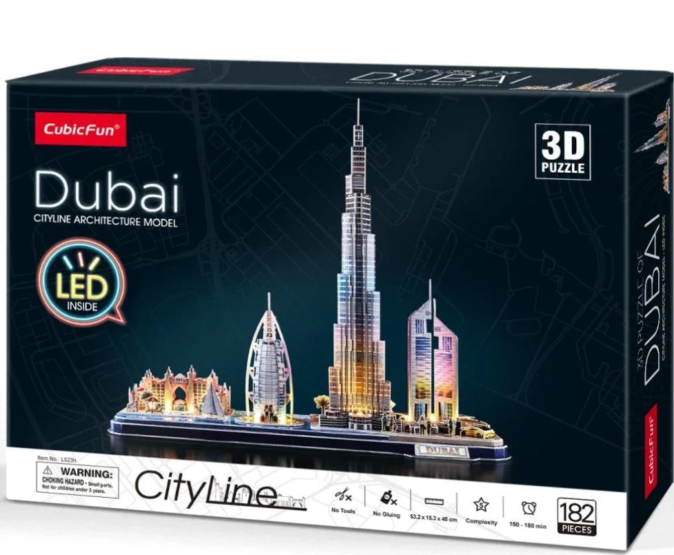 Puzzle 3D LED Dubaj - zabawki-dla-dziewczynki