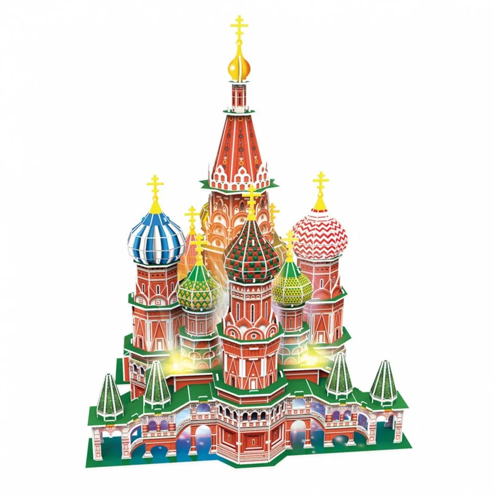 Puzzle 3D LED Katedra Św. Bazylego - zabawki-dla-dziewczynki