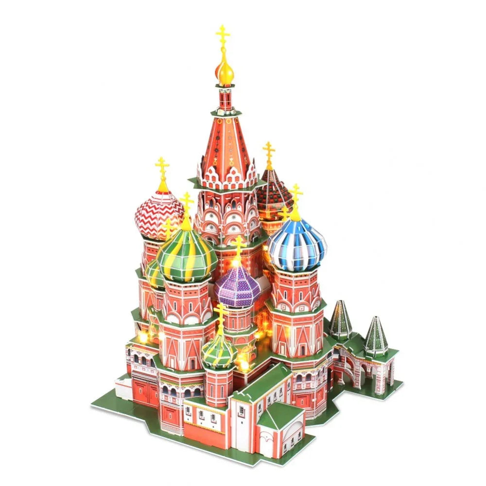 Puzzle 3D LED Katedra Św. Bazylego - zabawki-dla-dziewczynki