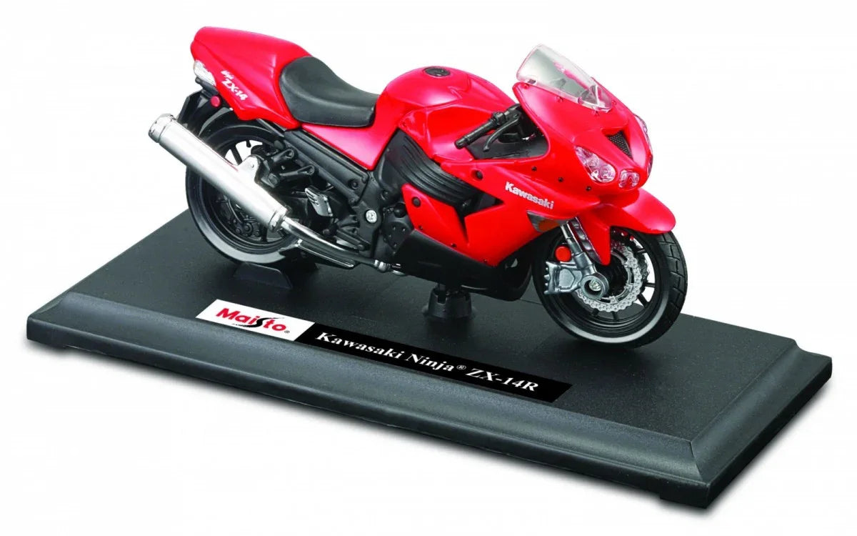 Model Motocykl Kawasaki Ninja ZX -14 z podstawką 1/18 - zabawki-dla-dziewczynki