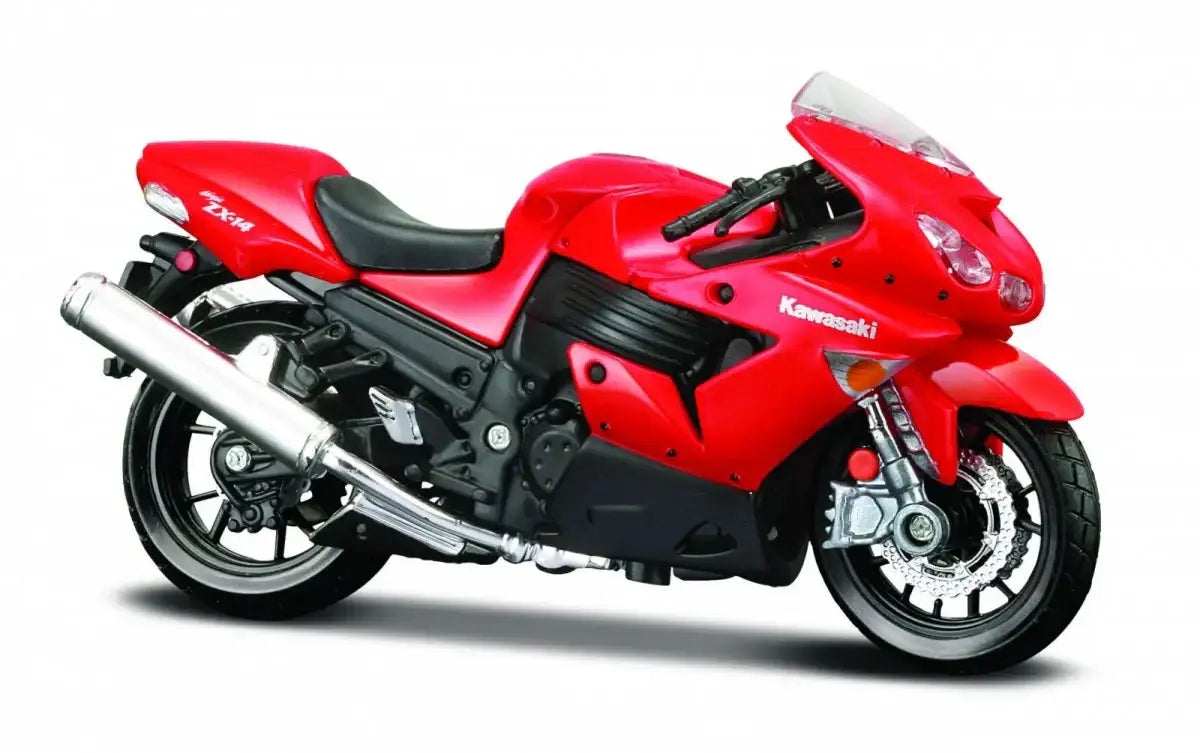 Maisto Model Motocykl Kawasaki Ninja ZX‑14 z podstawką 1/18 - zabawki-dla-dziewczynki