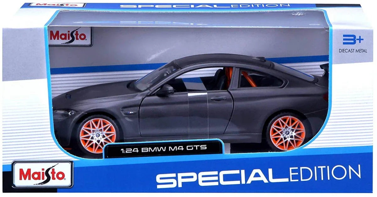 Model kompozytowy BMW M4 GTS 1/24 szary - zabawki-dla-dziewczynki