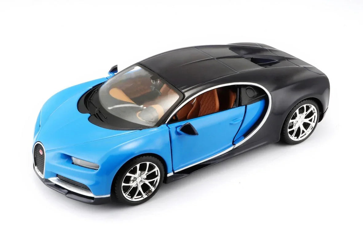 Model kompozytowy Bugatti Chiron niebiesko-czarny - zabawki-dla-dziewczynki