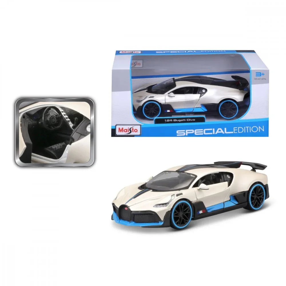 Model kompozytowy Bugatti Divo 1/24 biały - zabawki-dla-dziewczynki
