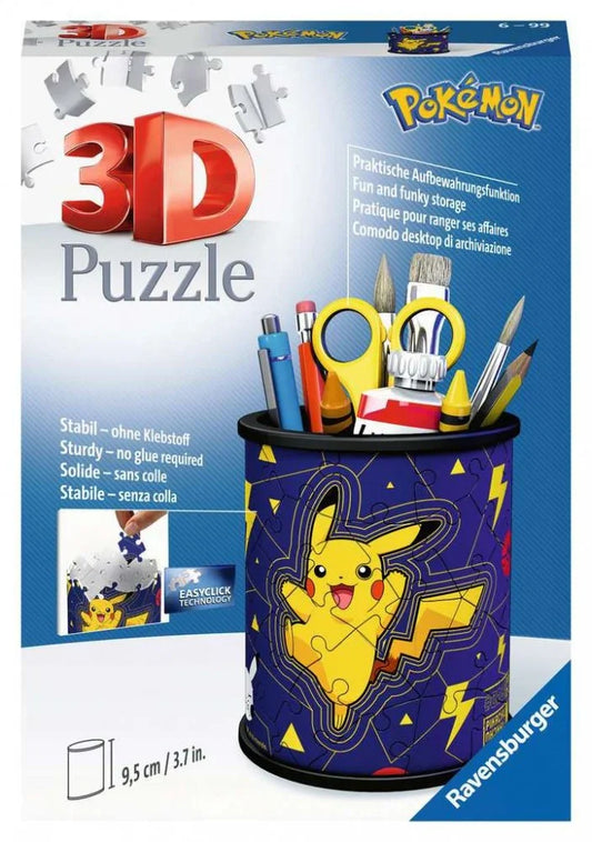Puzzle 57 elementów 3D Przybornik Pikachu - zabawki-dla-dziewczynki