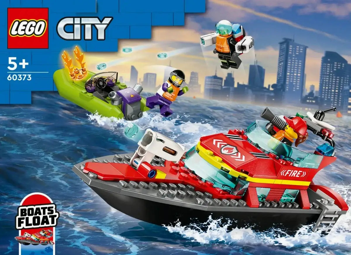 LEGO City łódź strażacka z motorówką - zabawki-dla-dziewczynki