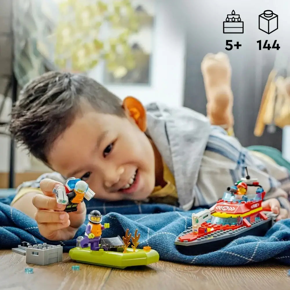 Łódź strażacka LEGO City do zabawy - zabawki-dla-dziewczynki