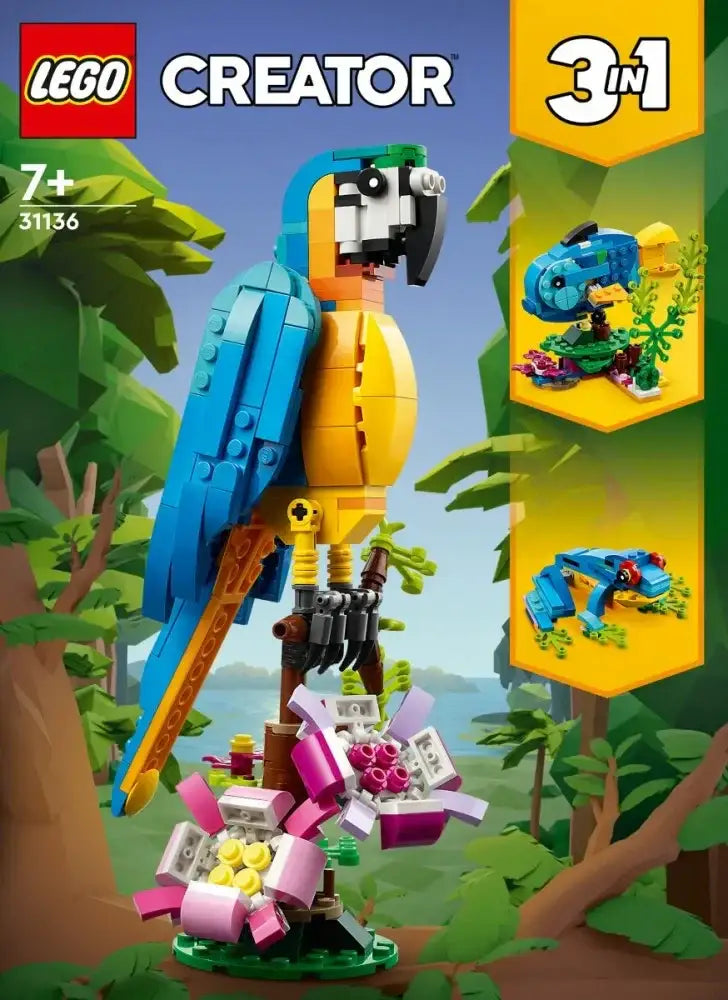 LEGO Creator 3w1 papuga, zabawka kreatywna dla dzieci - zabawki-dla-dziewczynki