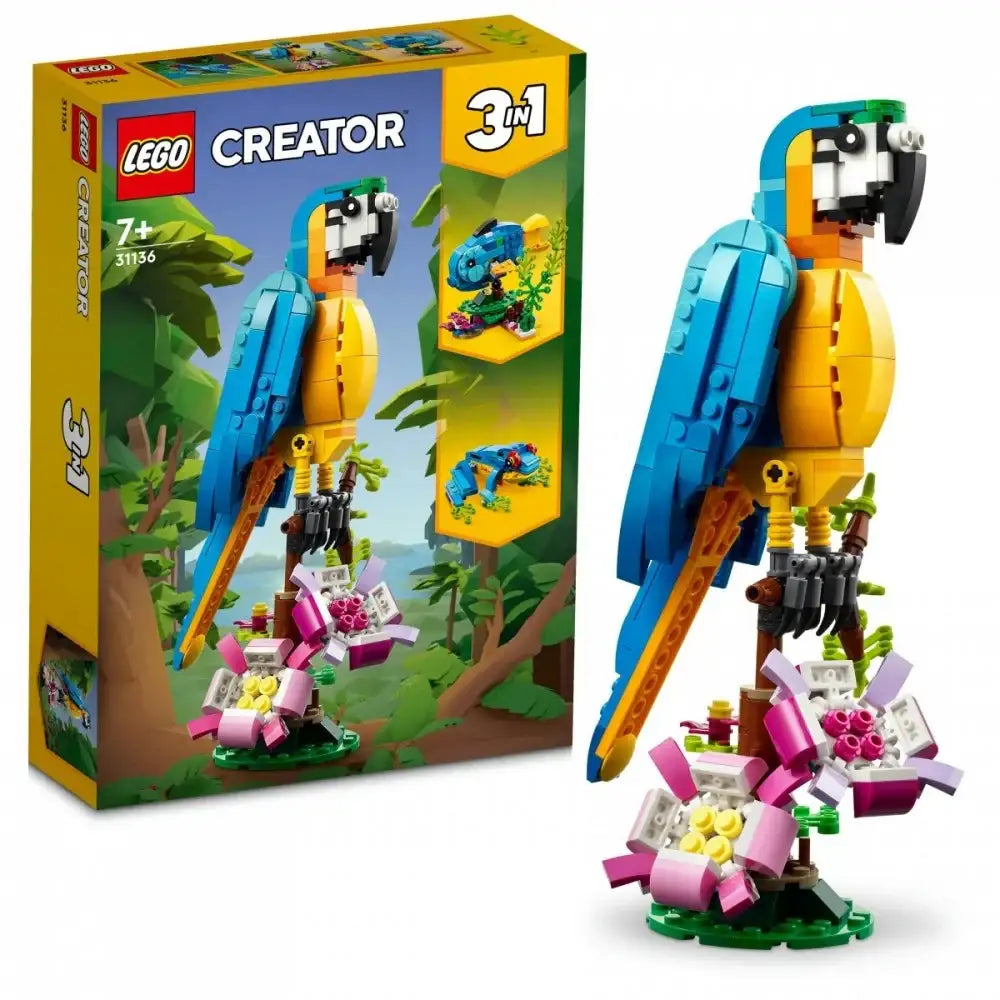 LEGO 31136 Creator egzotyczna papuga zestaw -  zabawki-dla-dziewczynki