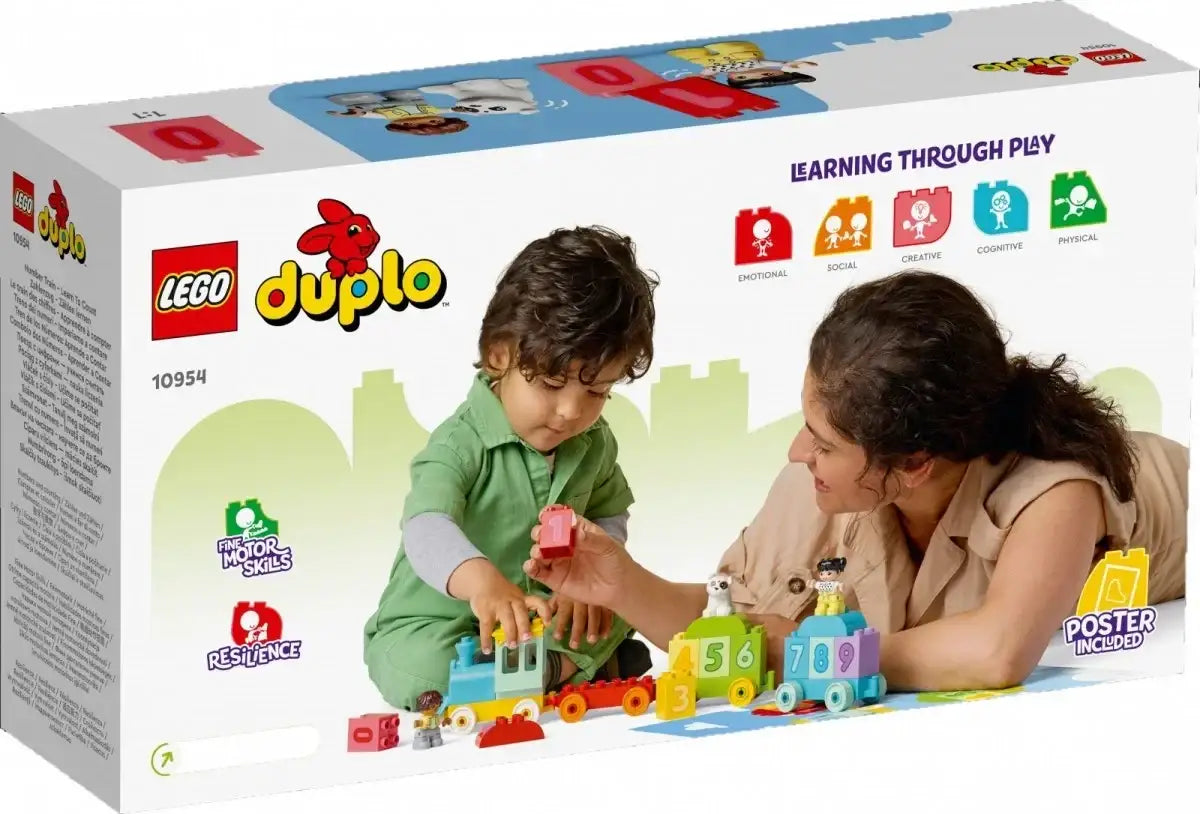 Klocki LEGO DUPLO 10954 Pociąg z cyferkami zestaw edukacyjny nauka liczb  - zabawki-dla-dziewczynki