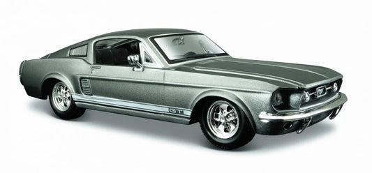 Model kompozytowy Ford Mustang GT 1967 1/24 szary - zabawki-dla-dziewczynki