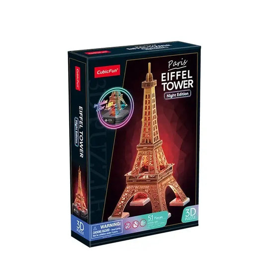 Cubic Fun Puzzle 3D Wieża Eiffla wersja nocna zabawka edukacyjna dla dzieci- zabawki-dla-dziewczynki