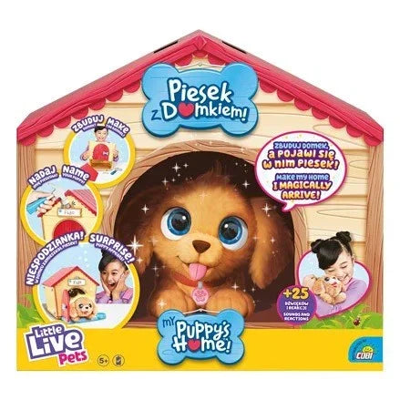 Cobi Maskotka interaktywna Little Live Pets Piesek z Domkiem zabawka dla dzieci - zabawki-dla-dziewczynki