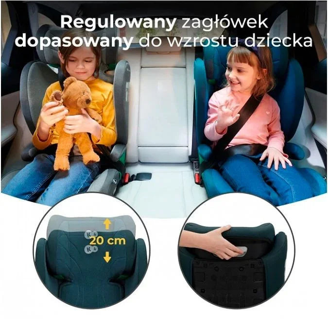 Fotelik samochodowy JUNIOR FIX 2 i-Size 100-150 cm HARBOR BLUE - zabawki-dla-dziewczynki